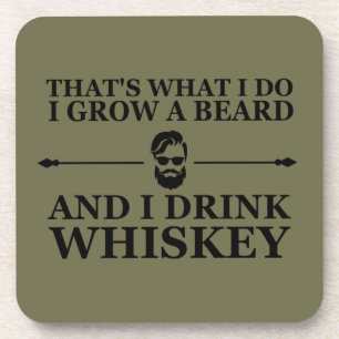 Dessous-de-verre Whiskey cite avec de drôles de mots barbus