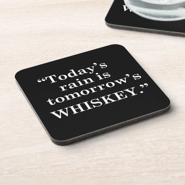 Dessous-de-verre Whiskey cite d'étranges paroles d'alcool (Côté gauche)