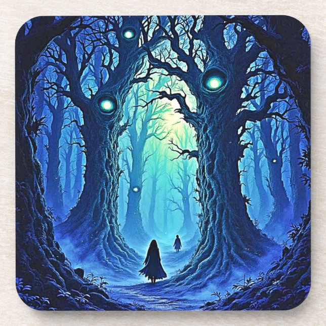 Dessous-de-verre Whispering Woods Imaginaire foncé (Devant)