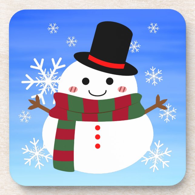 Dessous-de-verre White Christmas Snowman (Devant)