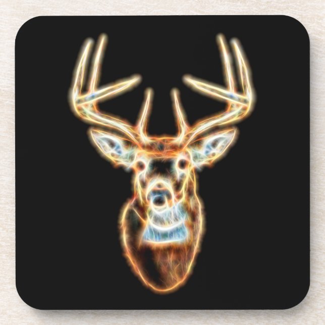 Dessous-de-verre White tail Deer Head Energy Spirit (Devant)