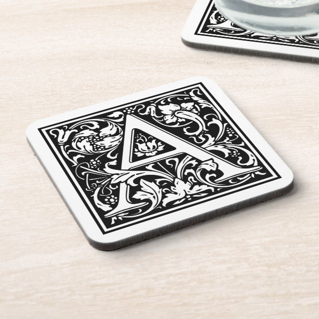 Dessous-de-verre William Morris Alphabet "A" (Côté gauche)