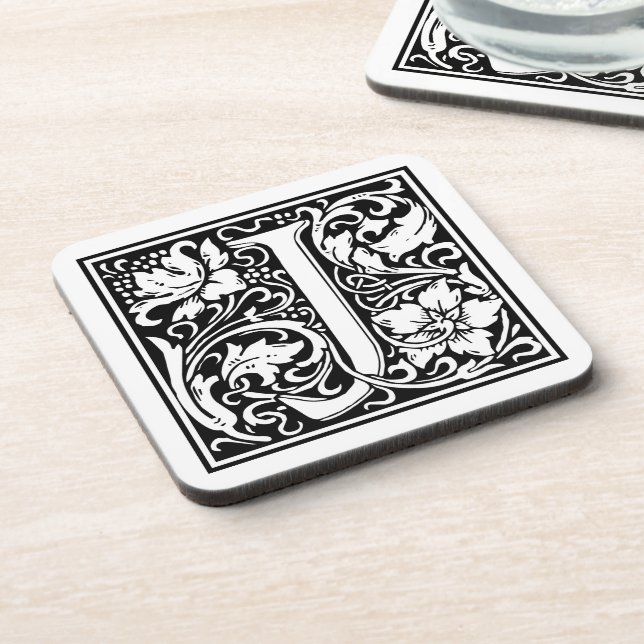 Dessous-de-verre William Morris Alphabet "J" (Côté gauche)