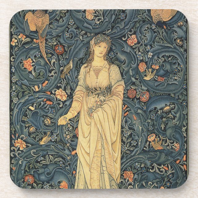 Dessous-de-verre William Morris antique Flora (Devant)