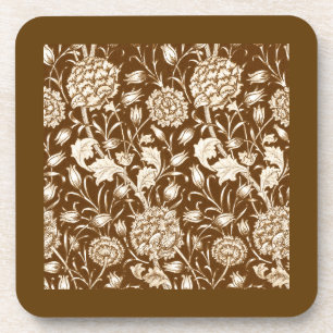 Dessous-de-verre William Morris Carnation Imprimer, Chocolat Brown