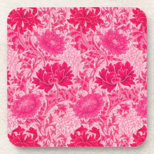 Dessous-de-verre William Morris Chrysanthemums, Fuchsia Pink