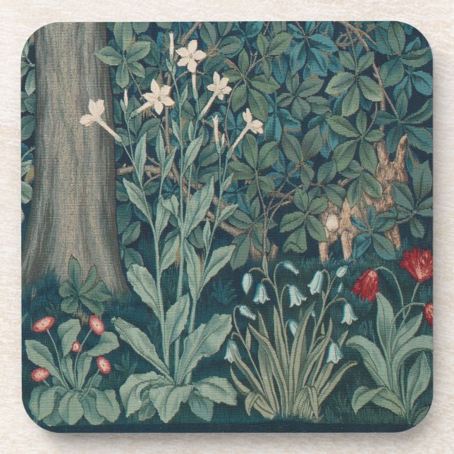 Dessous-de-verre William Morris Forêt Fleur sauvage Tapisserie (Devant)