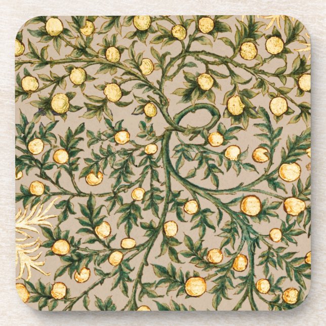 Dessous-de-verre William Morris Fruit Floral Jardin Fleur Classique (Devant)