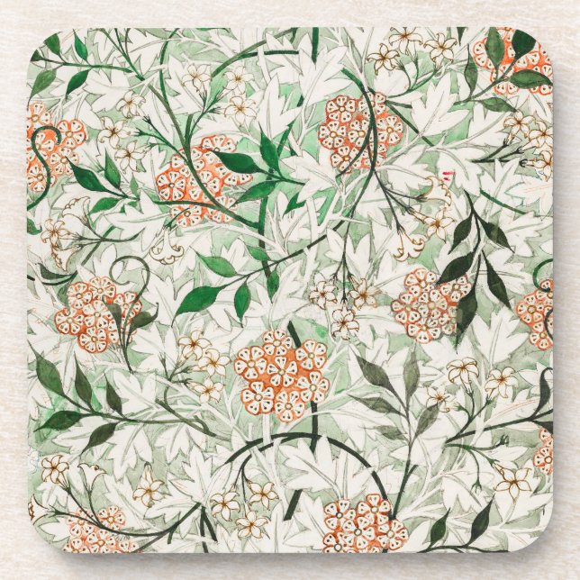 Dessous-de-verre William Morris Jardin Fleur de Jasmin Classique (Devant)