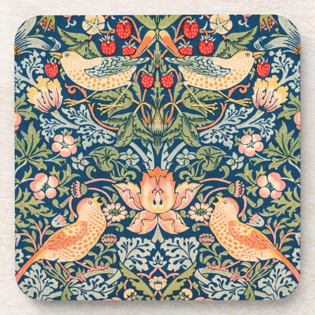 Dessous-de-verre William Morris Strawberry Thief Design (Devant)