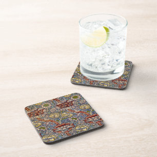 Dessous-de-verre William Morris Wandle Anglais Floral Damask Design