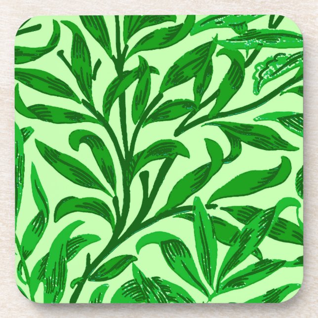 Dessous-de-verre William Morris Willow Bough, Emerald Green (Devant)