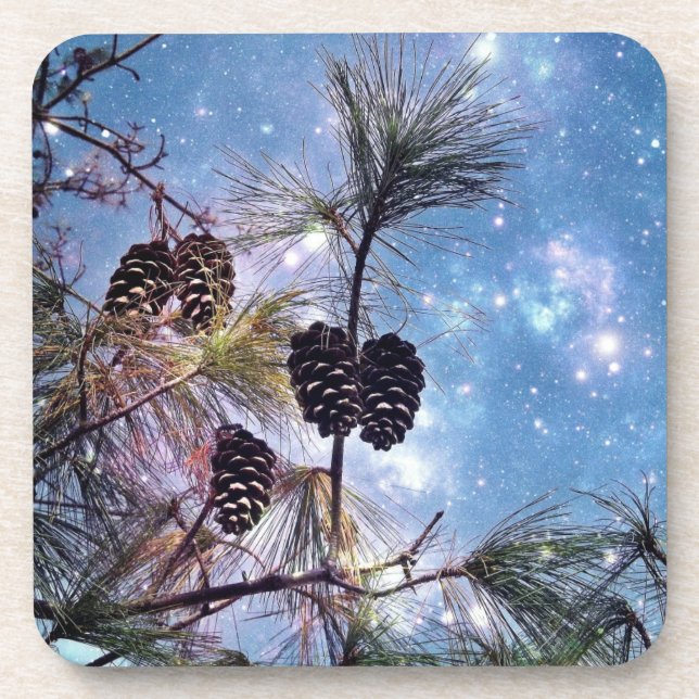 Dessous-de-verre Winter Pine Cones (Devant)