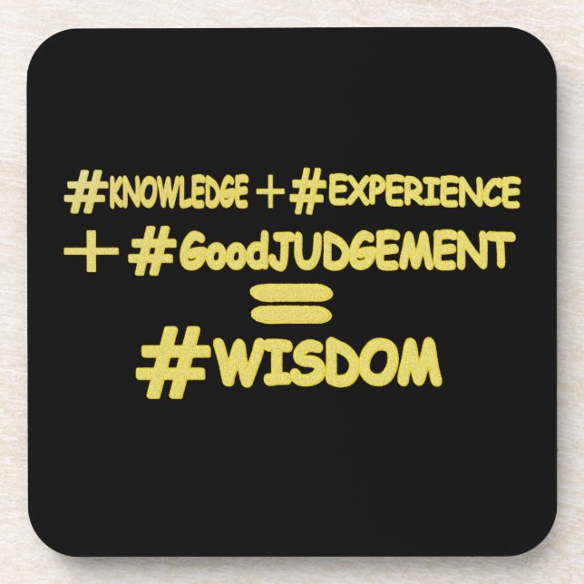 Dessous-de-verre "WISDOM EQUATION" Mignonne Expression Design. Comm (Devant)