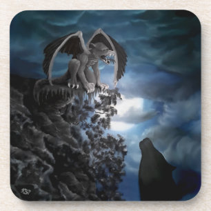 Dessous-de-verre Wolf Moon - Wolf avec Golem