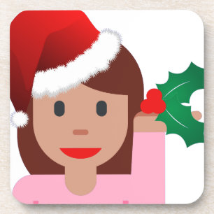 Dessous-de-verre xmas information fille émoji