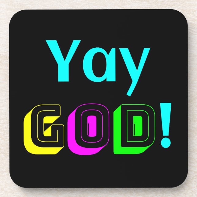 Dessous-de-verre Yay God Neon Love (Devant)