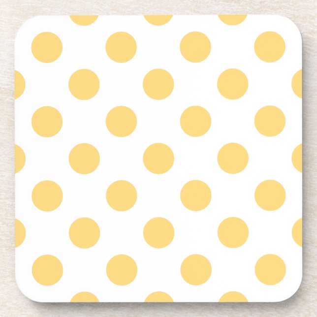 Dessous-de-verre Yellow polkadots (Devant)
