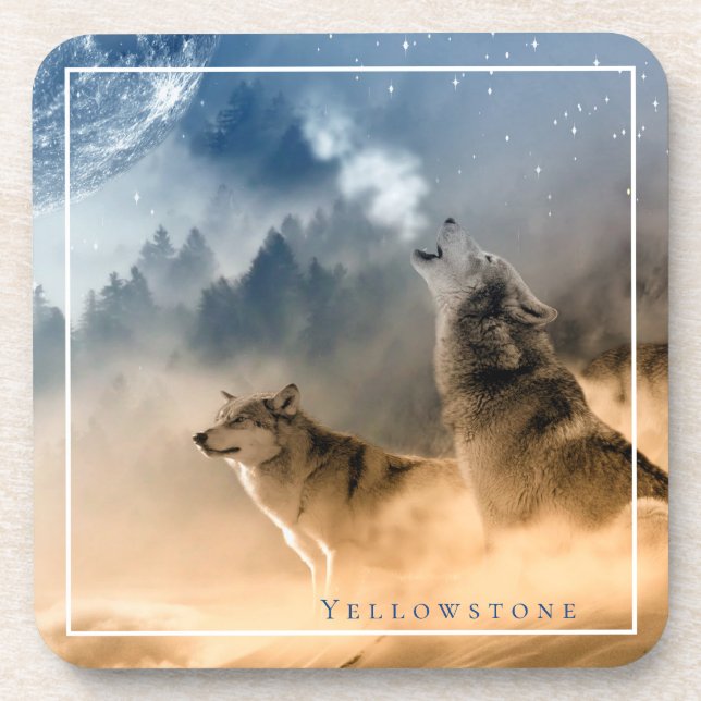 Dessous-de-verre Yellowstone Plastic Coaster-The Wolves  (Devant)