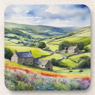 Dessous-de-verre "Yorkshire Meadowsong" Paysage Yorkshire Dales