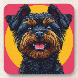Dessous-de-verre Yorkshire Terrier sur un fond lumineux