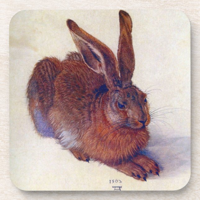 Dessous-de-verre Young Hare by Albrecht Durer, Renaissance Fine Art (Devant)