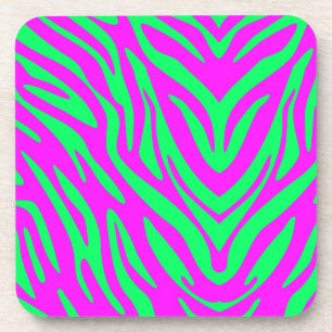 Dessous-de-verre Zèbre Abstrait coloré