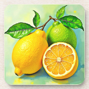 Dessous-de-verre Zesty Citrus Burst Sunshine Design