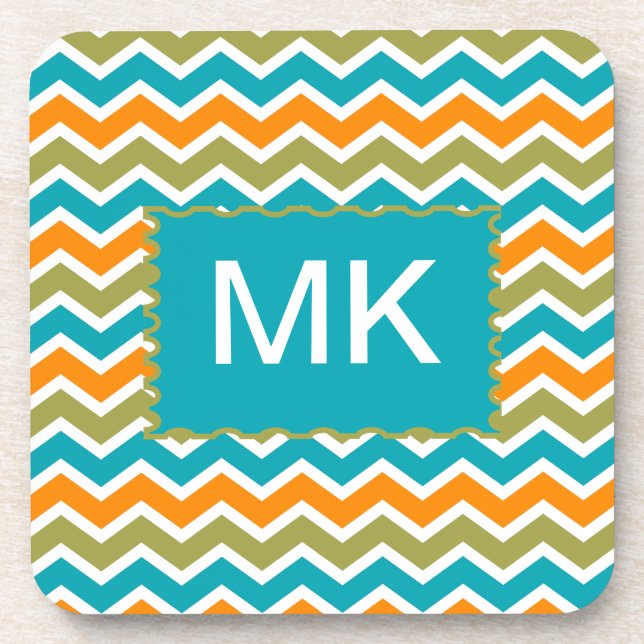 Dessous-de-verre Zigzag, une tribu dynamique de Peacock (Devant)