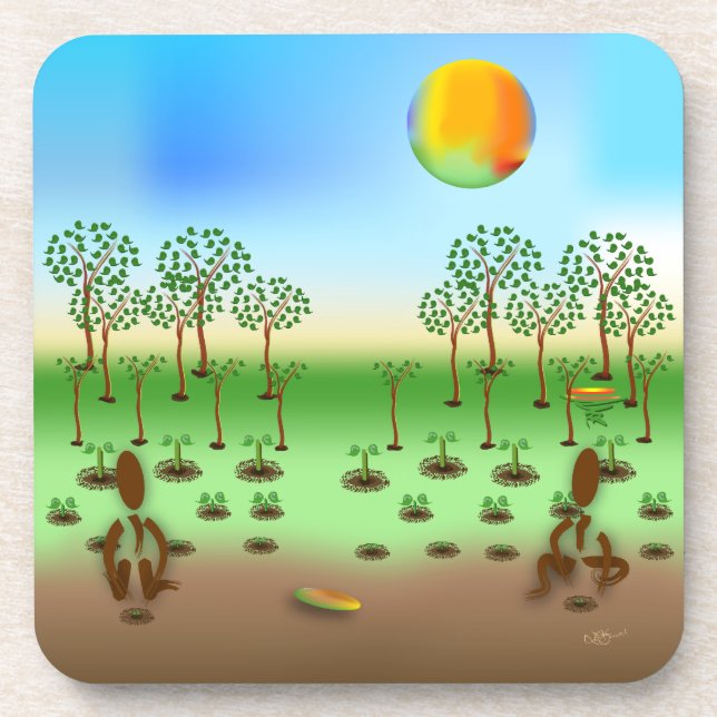 Dessous-de-verre Zinglees ~ Arbres (Devant)