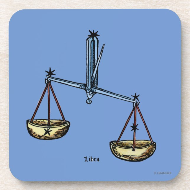 Dessous-de-verre Zodiaque : Balance en couleurs (Devant)