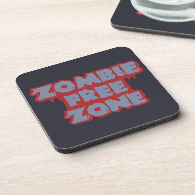 Dessous-de-verre Zombie Free Zone custom coasters (Côté gauche)