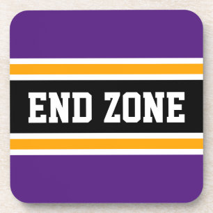 Dessous-de-verre ZONE DE FIN Gras Violet Jaune Noir Stripes Sports
