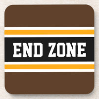 ZONE FIN Fun Brown Jaune Black Football Stripes