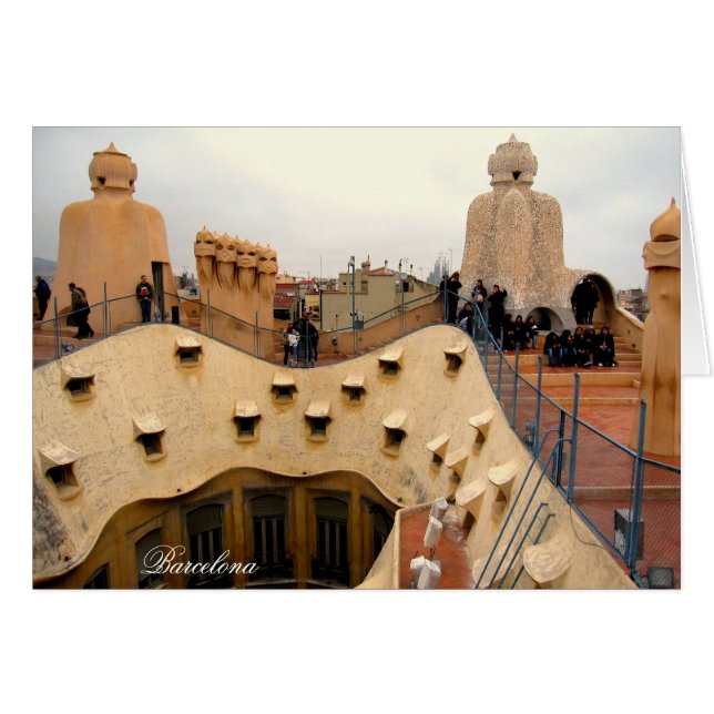 dessus de toit Barcelone de Pedrera de La de g/nc (Devant horizontal)