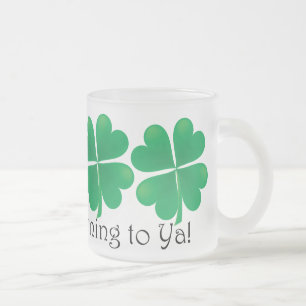 Dessus-o-le-Matin à Ya ! Tasse de shamrock