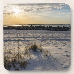 Destin Beach Florida Jetty Sunset Dessous de verre