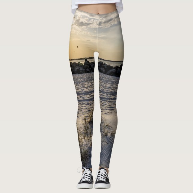 Destin Beach Floride Jetty Sunset Leggings (Devant)