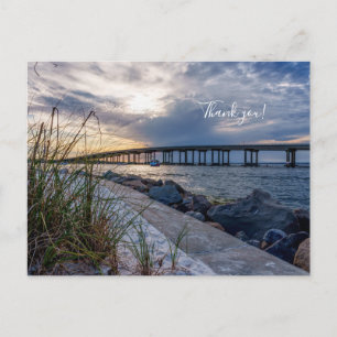 Destin East Pass Sunset Carte Postale de Remerciem