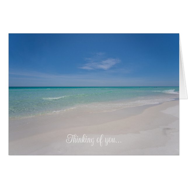 Destin Florida Beach Thinking Of You Card (Devant Horizontal)