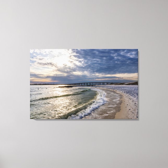 Destin Florida Soirée Vagues Toile (Recto)