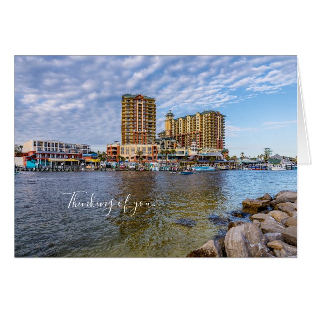 Destin Harbour Boardwalk Penser À Votre Carte (Devant Horizontal)