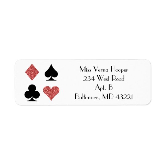 Destin Las Vegas épousant l'étiquette rose de Étiquette D'adresse Retour