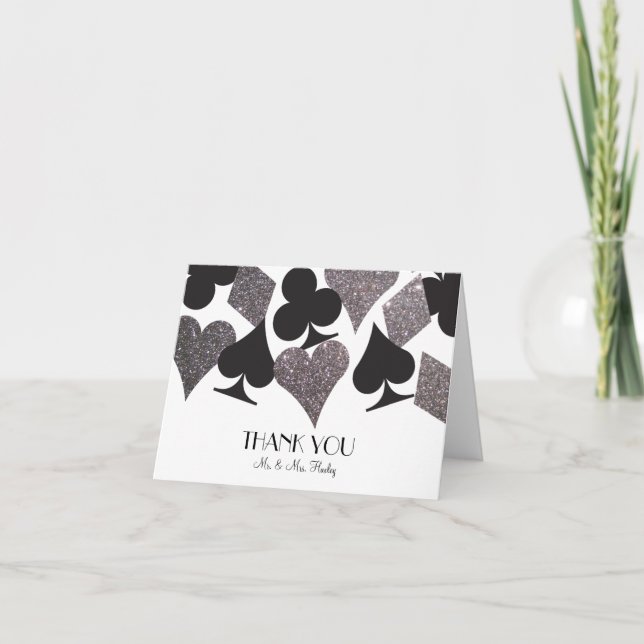 Destinas Vegas Cartes de remerciements Faux Partie (Devant)