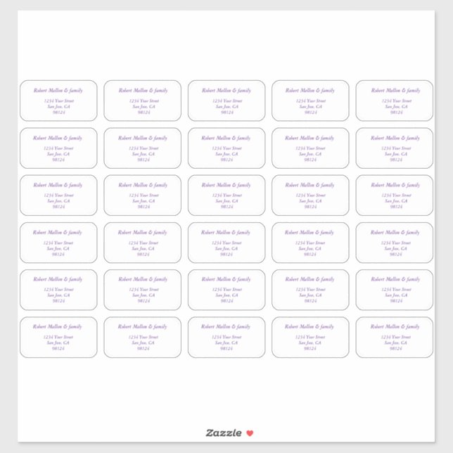 Destinataire individuel Étiquettes de messagerie P (Feuille)