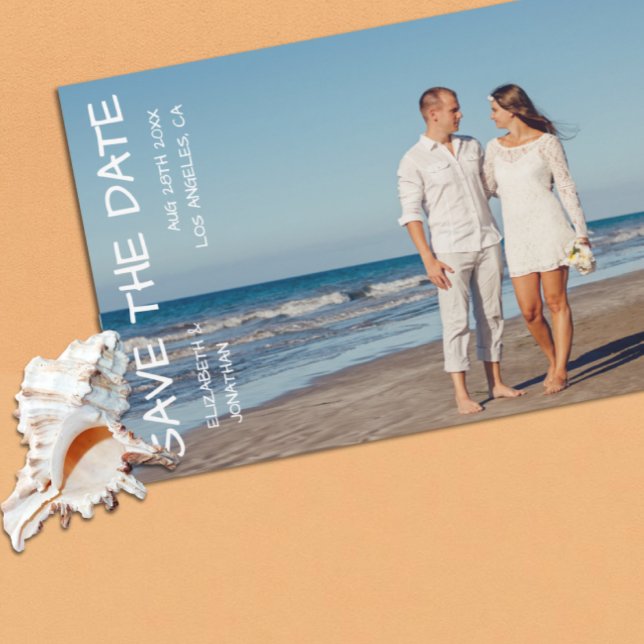 Destination Beach Wedding Photo Save The Date (Créateur téléchargé)