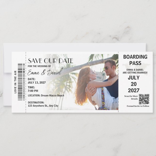 Destination Faire-part de mariage (Devant)