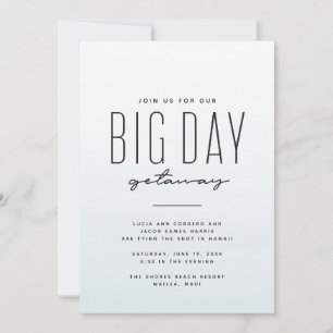 Destination mariage bleu aquarelle