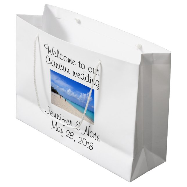 Destination mariage grand sac cadeau (Devant Angle)