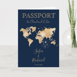 Destination mariage Passport Carte du monde Clevel